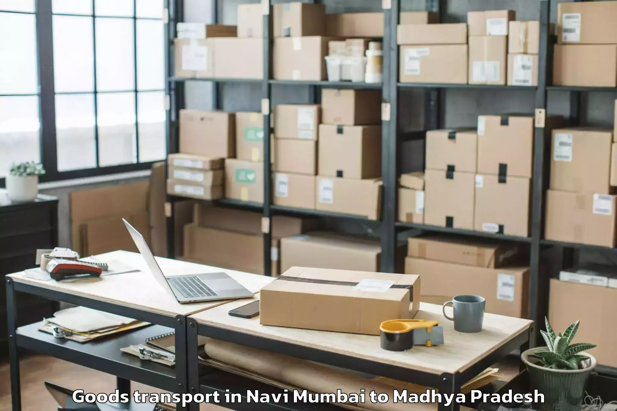 Book Navi Mumbai to Khachrod Goods Transport Online